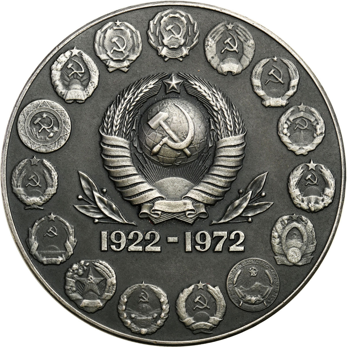 Rosja (Sow.) Medal 1972 - 50 lat ZSRR, srebro